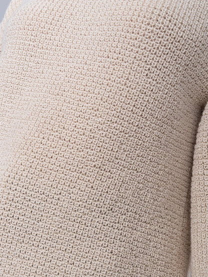 Chompa Tejida de Alpaca Beige - Chompa de La Matier