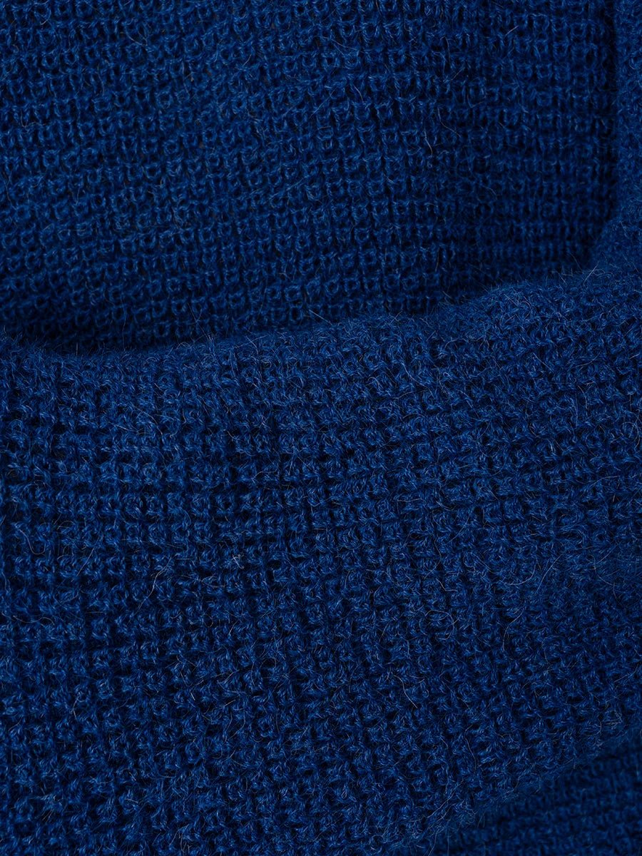 Chompa Tejida en Alpaca Azul - Chompa de La Matier