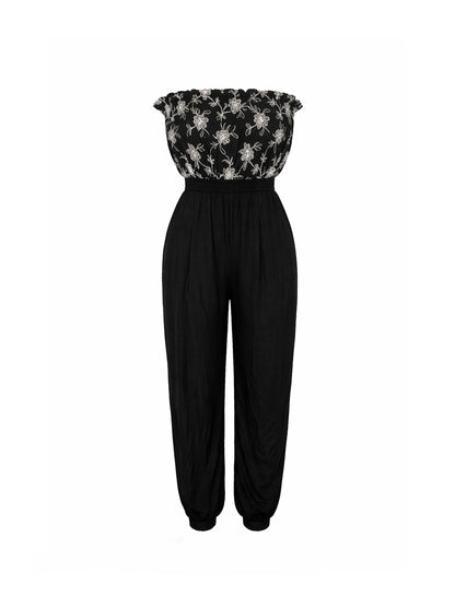 Enterizo Dora Estampado Negro