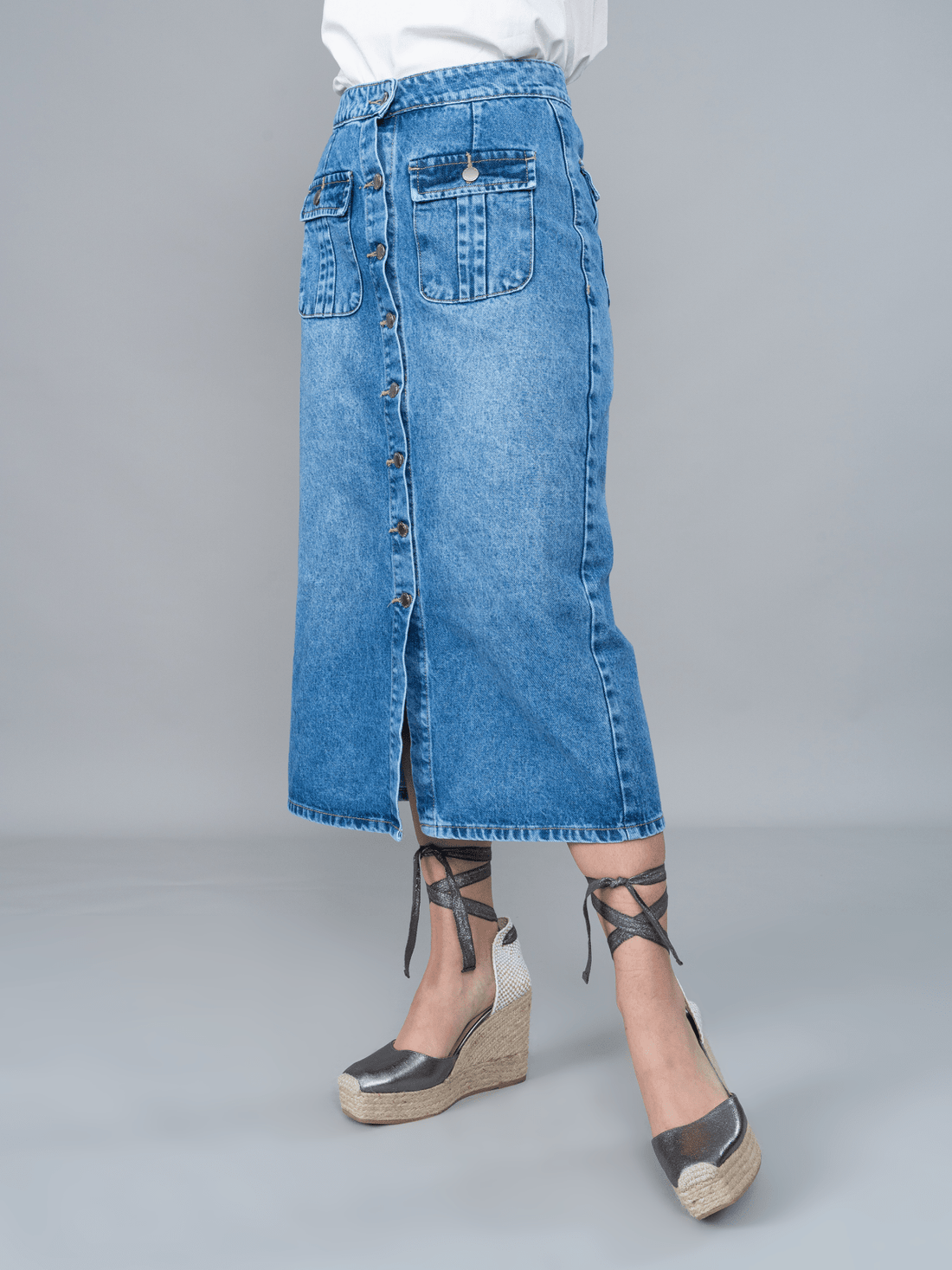 Falda de Denim Amarantha - SALE de La Matier