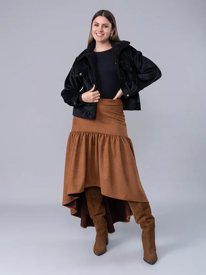 Falda Greta Camel - Falda de La Matier