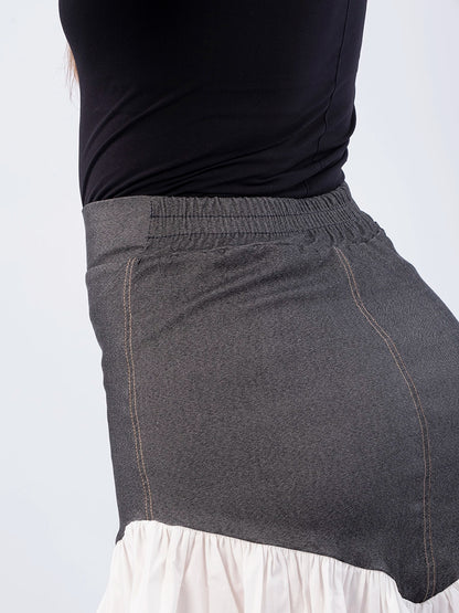 Falda Isabella Chambray Negro