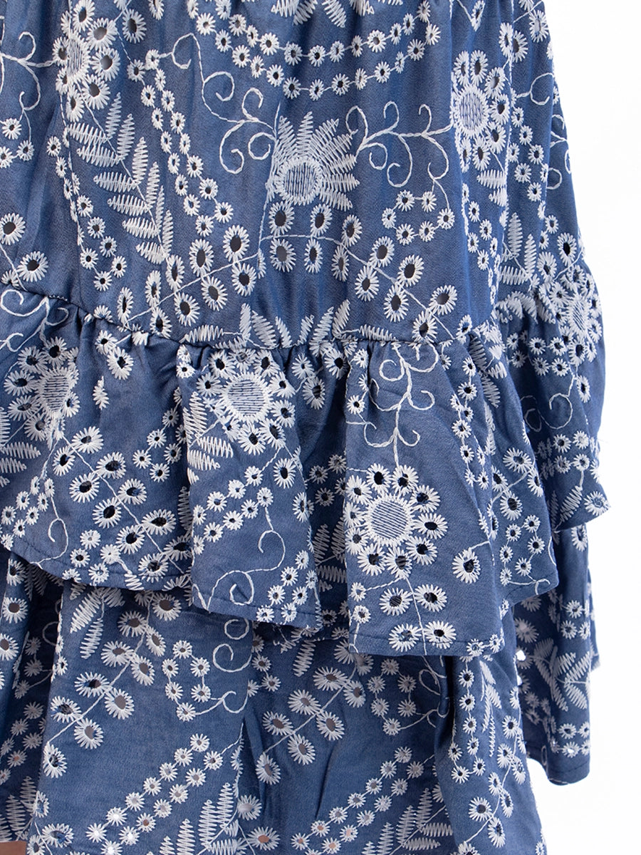 Falda Chambray Bordado