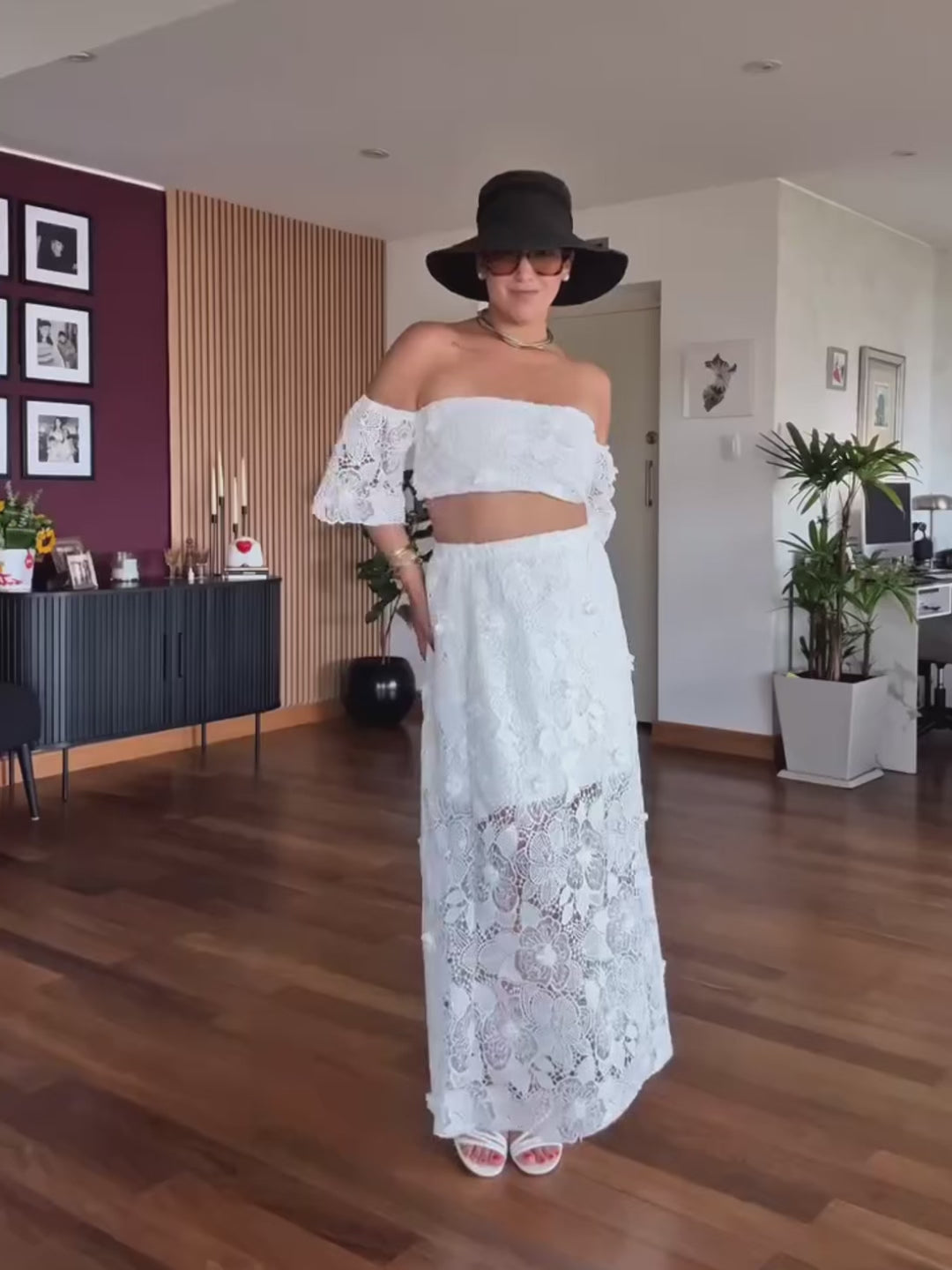 Top Corto Bordado Alexia Blanco