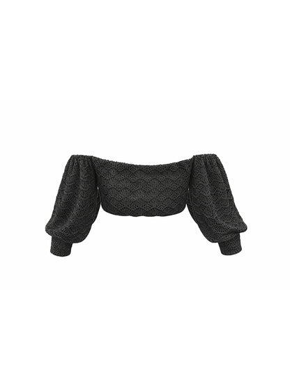 Top Tejido Pao Negro