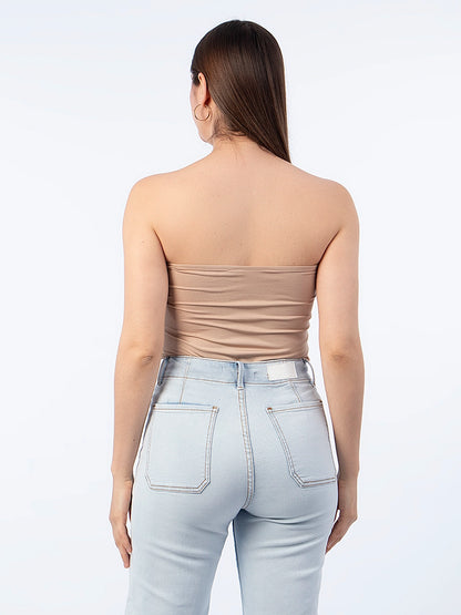 Top Strapless Beige