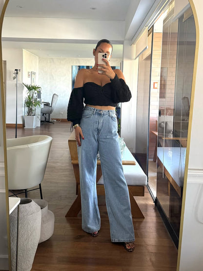 Top Tejido Pao Negro