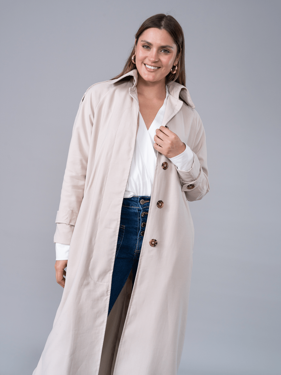 Trench Coat Largo Beige - Trench de La Matier