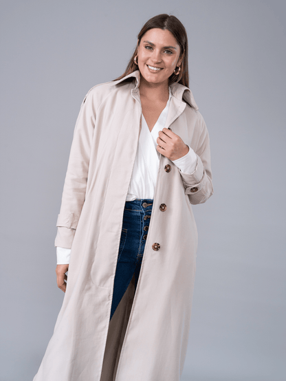 Trench Coat Largo Beige - Trench de La Matier