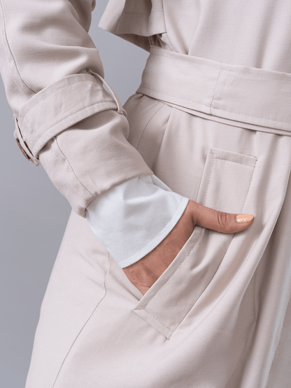 Trench Coat Largo Beige - Trench de La Matier