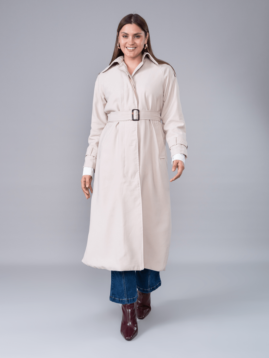 Trench Coat Largo Beige - Trench de La Matier