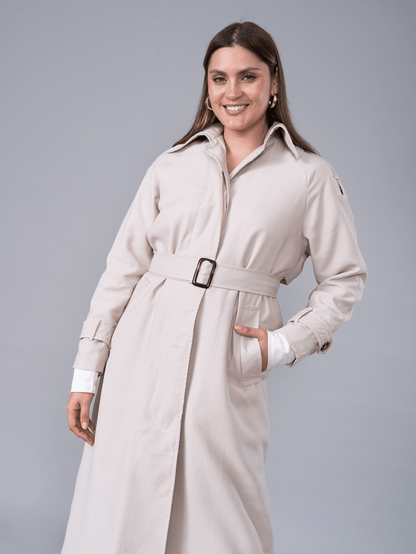 Trench Coat Largo Beige - Trench de La Matier