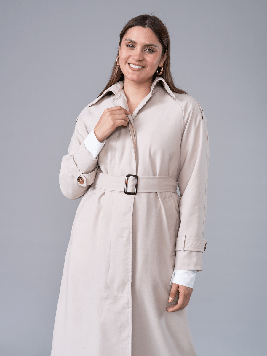 Trench Coat Largo Beige - Trench de La Matier