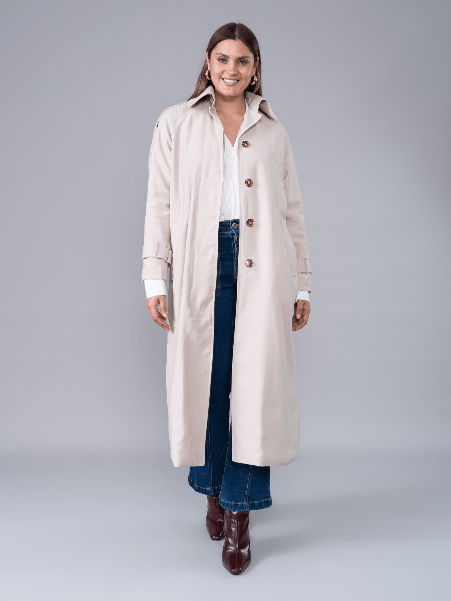 Trench Coat Largo Beige - Trench de La Matier