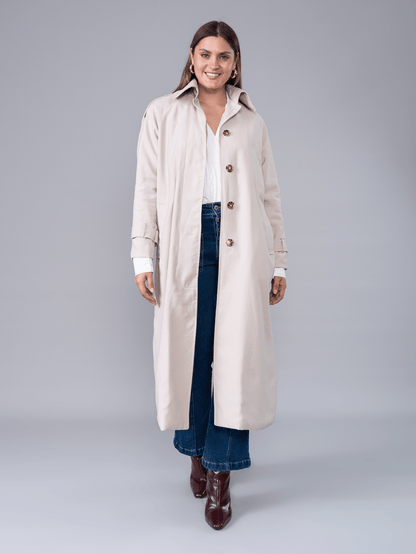 Trench Coat Largo Beige - Trench de La Matier