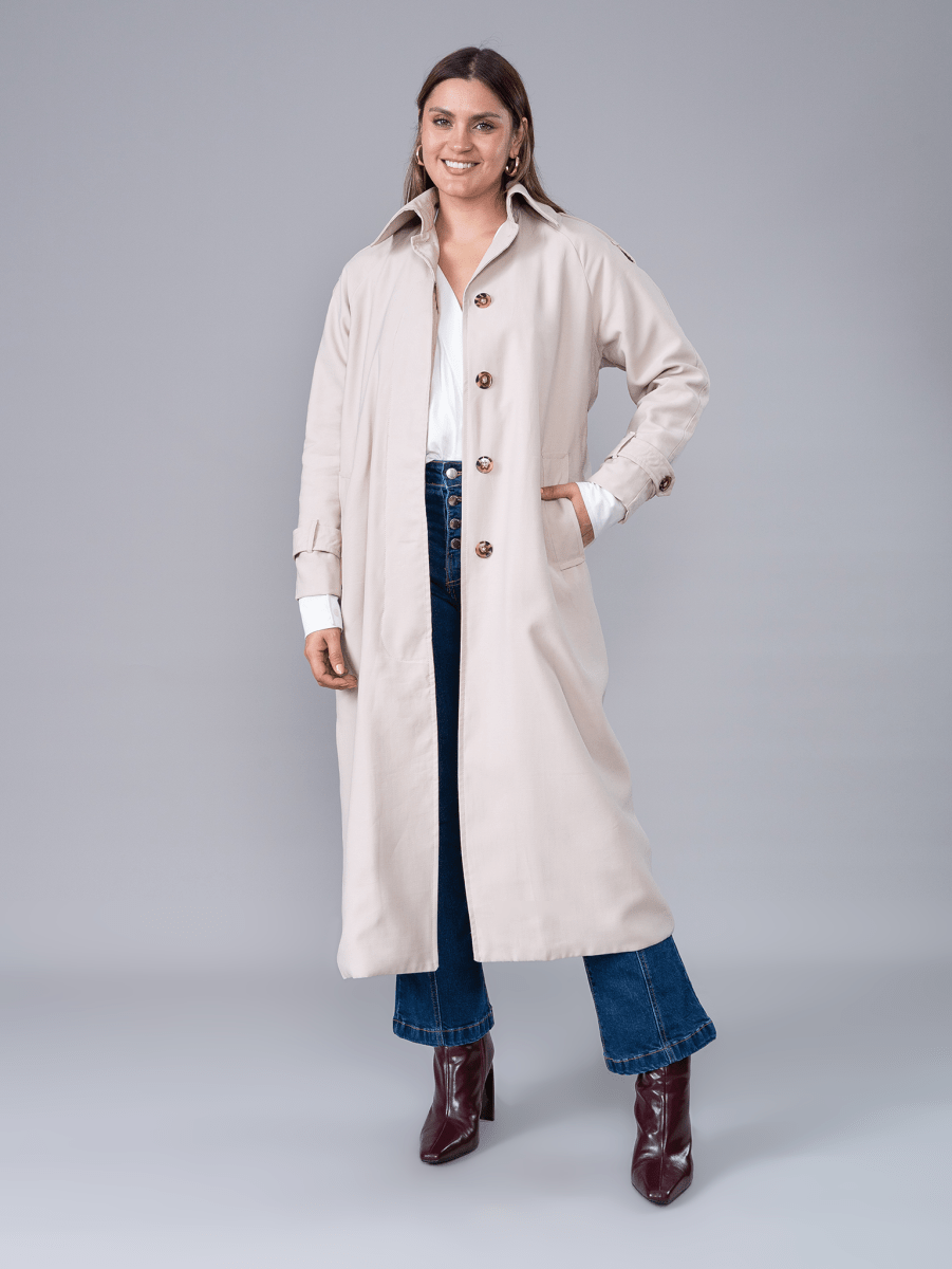Trench Coat Largo Beige - Trench de La Matier
