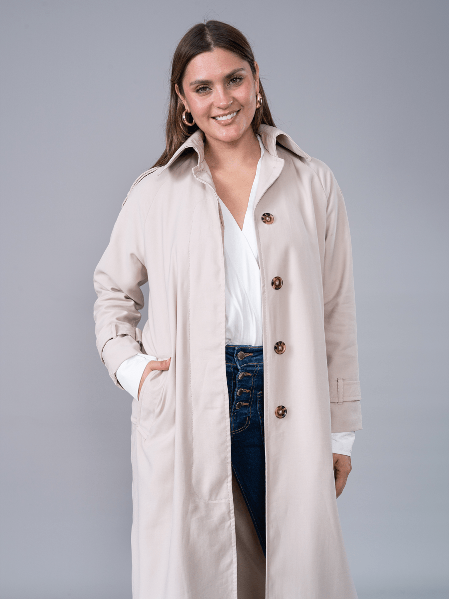 Trench Coat Largo Beige - Trench de La Matier