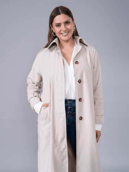 Trench Coat Largo Beige - Trench de La Matier