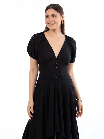 Vestido Broderie Alegra Negro