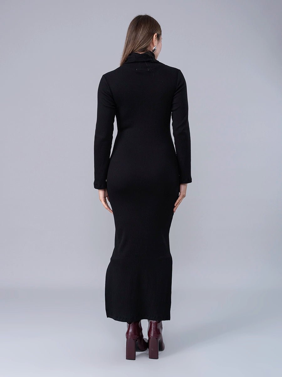 Vestido en Rib Premium Danna Negro - VESTIDO de La Matier