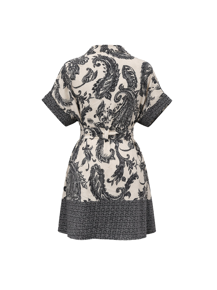 Vestido Lucia Estampado Negro