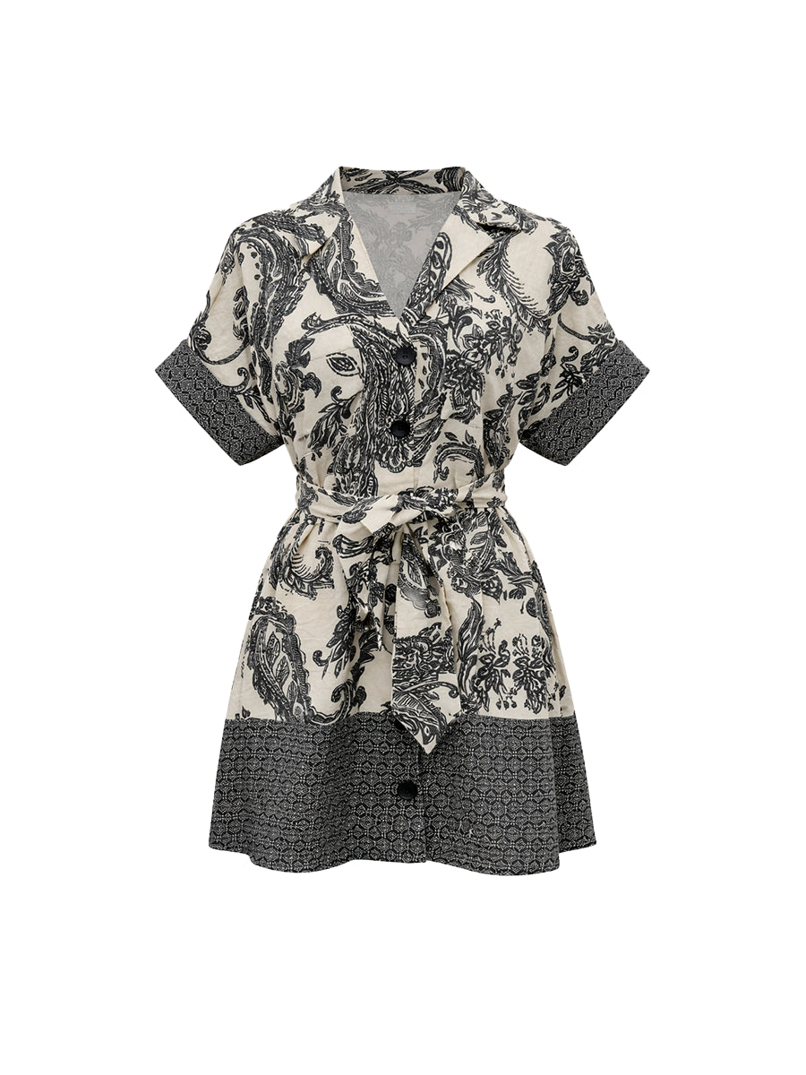 Vestido Lucia Estampado Negro