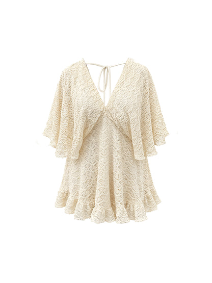 Vestido Tejido Estela Crema