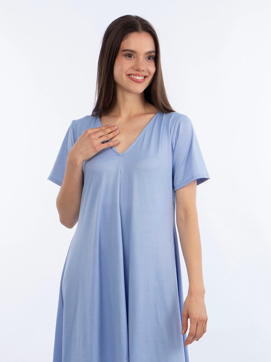 Vestido Básico en Tuvalu Celeste