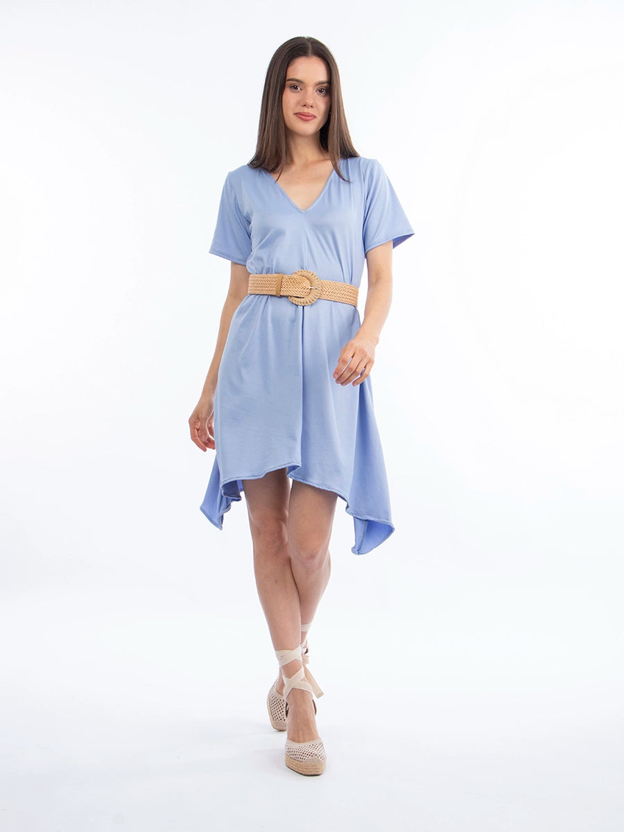 Vestido Básico en Tuvalu Celeste