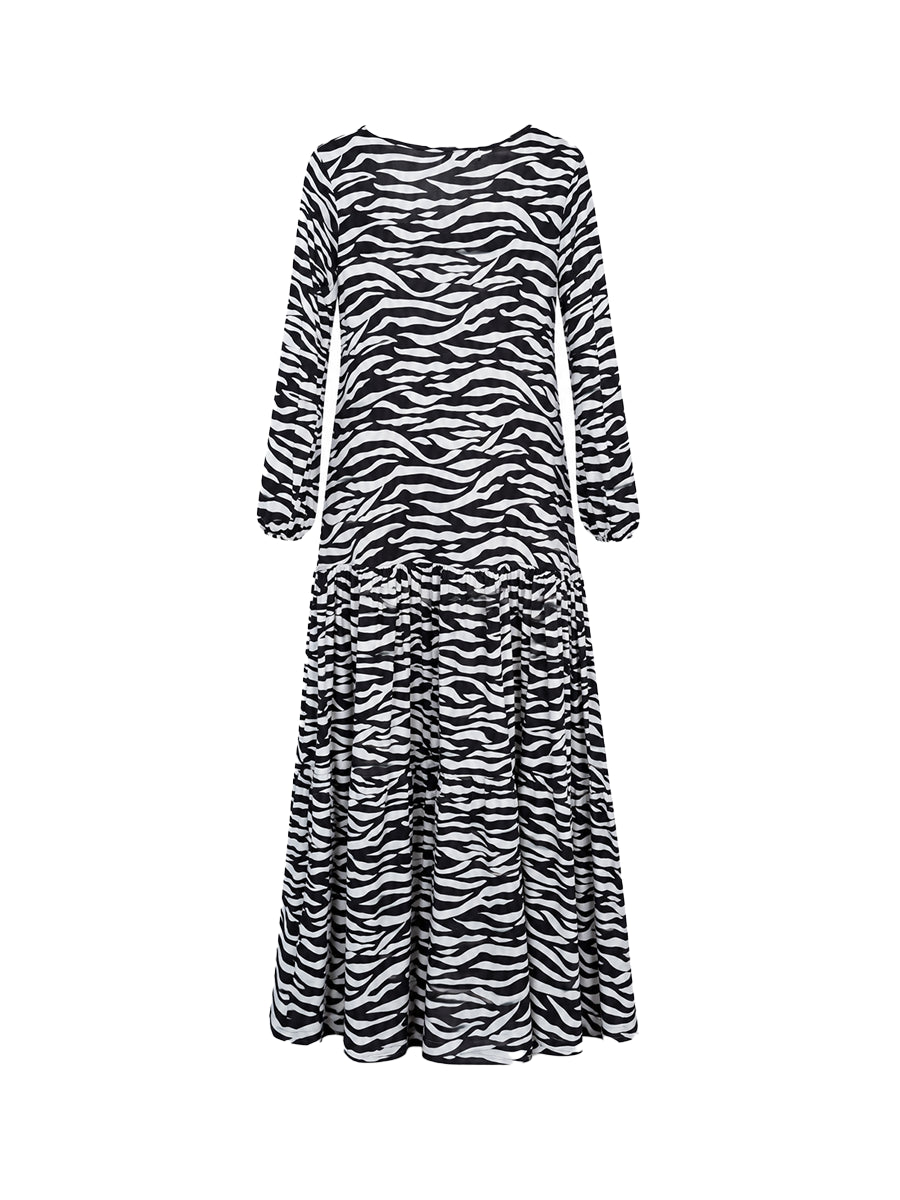 Vestido Cebra  Drapeado